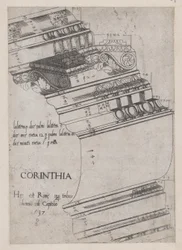 Speculum Romanae Magnificentiae:ローマのヴェスパシアヌス神殿のエンタブラチャー、1537年、1537年