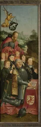 8人の男性の肖像が描かれたメモリアル・パネル