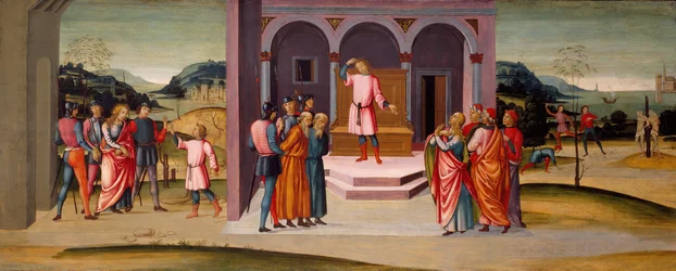 ダニエルがスザンナを救う、ダニエルの裁き、長老たちの処刑、c。 1500。