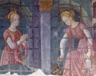 Italy, Piedmont Region, Alessandria province, fresco in chapel at Basilica of Santa Maria Assunta   1462518   ja       japanese Successfully Translated  Original: Titelblatt zu Richard F. Burton, "Bericht über meine Pilgerfahrt nach Medina und Mekka", Band