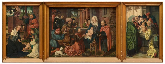 Epiphany triptych (oil on panel)   1440050   ja       japanese Successfully Translated  Original: Man on Horseback Carrying a Spear Translat: Man on Horseback Carrying a Spear 1447519 ja japanese Successfully Translated Original: Saint Anthony the abbot, A