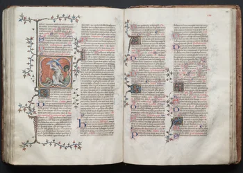 ゴータ・ミサールFol.124v、「大天使ミカエル」、1375年頃。