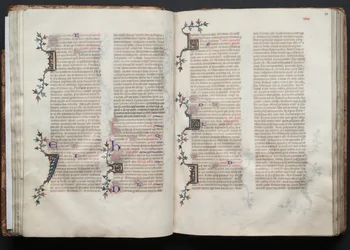 ゴータ・ミサールFol.38r、テキスト、1375年頃。