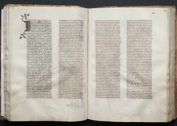 ゴータ・ミサールFol.49r、テキスト、1375年頃。