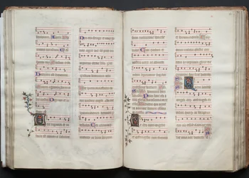 ゴータ・ミサールFol.61v、テキスト、1375年頃。