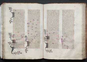 ゴータ・ミサールFol.71r、テキスト、1375年頃。
