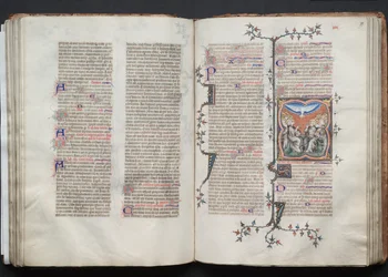 ゴータ・ミッサル。Fol 79r, The Pentecost, c. 1375.
