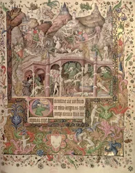追加 29433 fol.89 Vision of Hell、Book of Hours、1407 年頃（ベラム）
