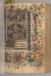 チャールズザノーブル、ナヴァール王1361-1425の時間：fol。 101r、テキスト、c。 1405年。