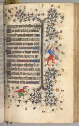 チャールズザノーブル、ナヴァール王1361-1425の時間：fol。 181r、テキスト、c。 1405年。