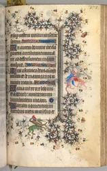 チャールズザノーブル、ナヴァール王1361-1425の時間：fol。 182r、テキスト、c。 1405年。