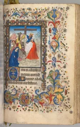 チャールズザノーブル、ナヴァール王1361-1425の時間：fol。 192r、十字架からの降下、c。 1405年。