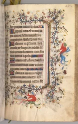 チャールズザノーブル、ナヴァール王1361-1425の時間：fol。 213r、テキスト、c。 1405年。