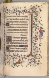 チャールズザノーブル、ナヴァール王1361-1425の時間：fol。 228r、テキスト、c。 1405年。