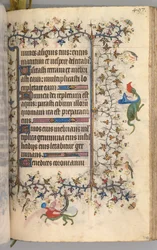 チャールズザノーブル、ナヴァール王1361-1425の時間：fol。 243r、テキスト、c。 1405年。