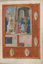 Temporale (1st portion: from First Sunday of Advent to Holy Saturday).  The Jews threaten to stone Christ for blasphemy in Solomon
