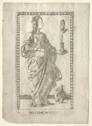 Tarocchiのプルーデンス、シリーズB：1467より前のCosmic Principles＆Virtues、＃35。