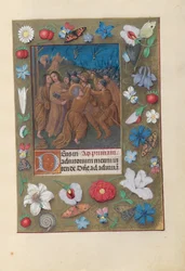 スペイン女王イサベル・ラ・カトリカの時祷書：61葉表、ユダの接吻