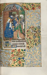 ルーアンの時間使用法：fol。 64r、マギの礼拝、c。 1470。