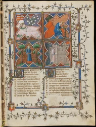 ギヨーム・ド・ロリスとジャン・ド・ムンによるローマ・デ・ラ・ローズの原稿のミニチュア、1353年