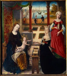 聖母と聖マグダラのマリア サント・グデュールの眺めの師による絵画（15世紀） (ec.flam.) 1475年 リエージュ美術館蔵