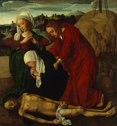 キリストの死に対する嘆き》1490年頃（油彩・パネル）
