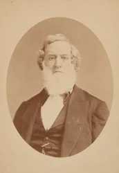 ギデオン・ウェルズのキャビネットカード（1860-1878年）。