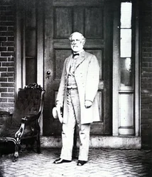 ロバート・E・リー将軍（1807-70）（モノクロ写真）