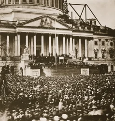 リンカーン大統領の就任式、1861年3月4日（グラビア）