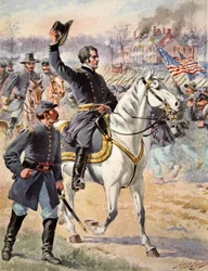 1863年5月3日、バージニア州チャンセラービルの戦いでのフッカー少将
