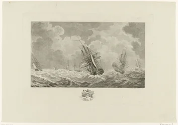 嵐の中のオランダ艦隊、1784