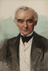 作家Prosper Mérimée 1803-1870の肖像（1869年）。
