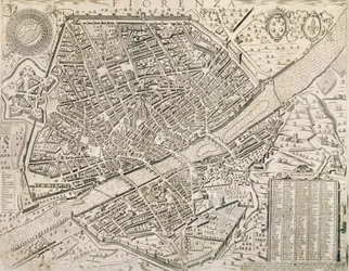 フィレンツェの地図、1595