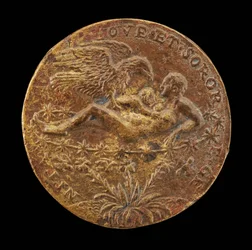 鷲のジュピターが幼子ヘラクレスをユノに連れて行く［裏面］ 1562年