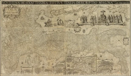 1630年マタウス・グロイターによるイタリア地図、1657年ステファノ・スコラーリ出版