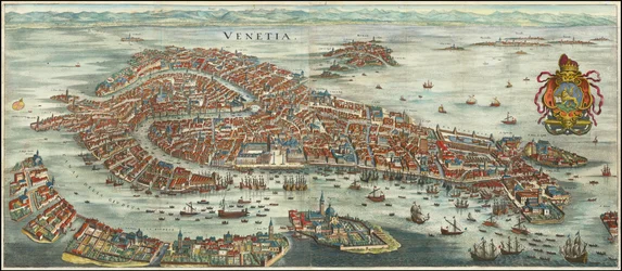 1636年、マテウス・メリアンによるヴェネツィア鳥瞰図