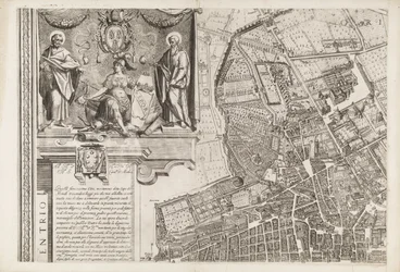 ローマの地図. 左上部分