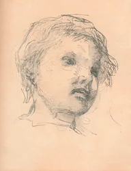 子供のスケッチ、1920年頃
