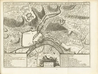 ベレグ ヴァン ホイ、1705 年 S.A.E. 軍に包囲されたシティ シャトーとユイ砦の平面図 de Baviere & du Marechal de Villeroy le 1705 年 5 月 26 日 (オブジェクトのタイトル)