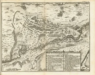アウデナールデの戦い、1708 Plan de la Bataille, proche d