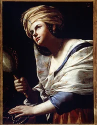 虚栄心。 ヴァニタス（虚栄心）。 Mattia Preti The Calabrian Knight (1613-1699) の絵画