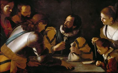 La vocation de Saint Matthieu - The Vocation of Saint Matthew - Mattia Preti (1613-1699).キャンバスに油彩、1635年頃。サイズ：104x164cm。ヴィエンヌ美術史博物館