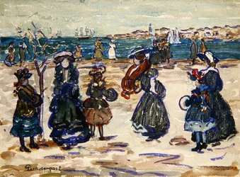Across the Harbour, Salem (紙にグラファイトの上に水彩とガッシュを重ねたもの)