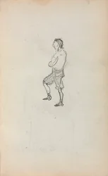イタリアのスケッチブック：Standing Boy page 245、1898-1899。