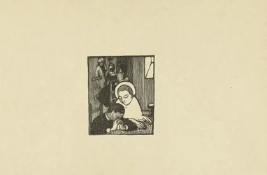Illustratie bij gedicht in dichtbundel Sagesse van Paul Verlaine ポール・ヴェルレーヌによるサジェスのための2つの新しい森 裁判（シリーズタイトル）