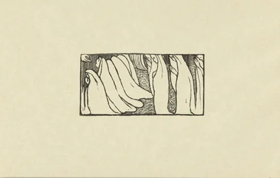 Illustratie bij gedicht uit dichtbundel Sagese van Paul Verlaine 知恵のための刻まれた木の試み 裁判（シリーズタイトル）