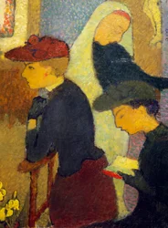3人の女性モーリス・ドニ（1870-1943）の絵画。個人蔵。