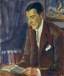 ペレス デ アヤラ、ラモン (1888-1962)、スペインの作家 (キャンバスに油彩) の肖像
