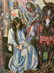 私の馬に乗って後ろのあなたをマウント-彼のライダーを決して失敗しなかったギャラントの馬、イラスト「少年少女のためのアイバンホー」、アリス・ジャクソン、パブによって再販されました。 1924