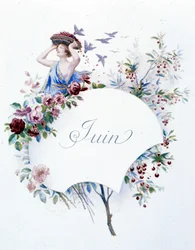 6月 "La Chanson du mois" Jérôme Doucet作 挿絵：Maurice Leloir編 ランス 1904年L.ミショー